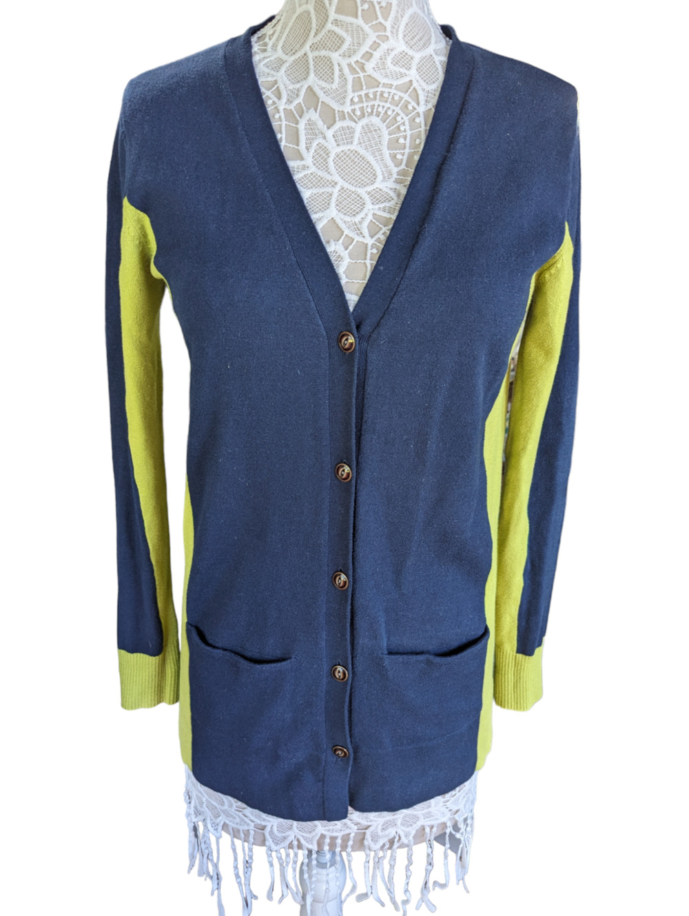 525 America Colorblock Cardigan S